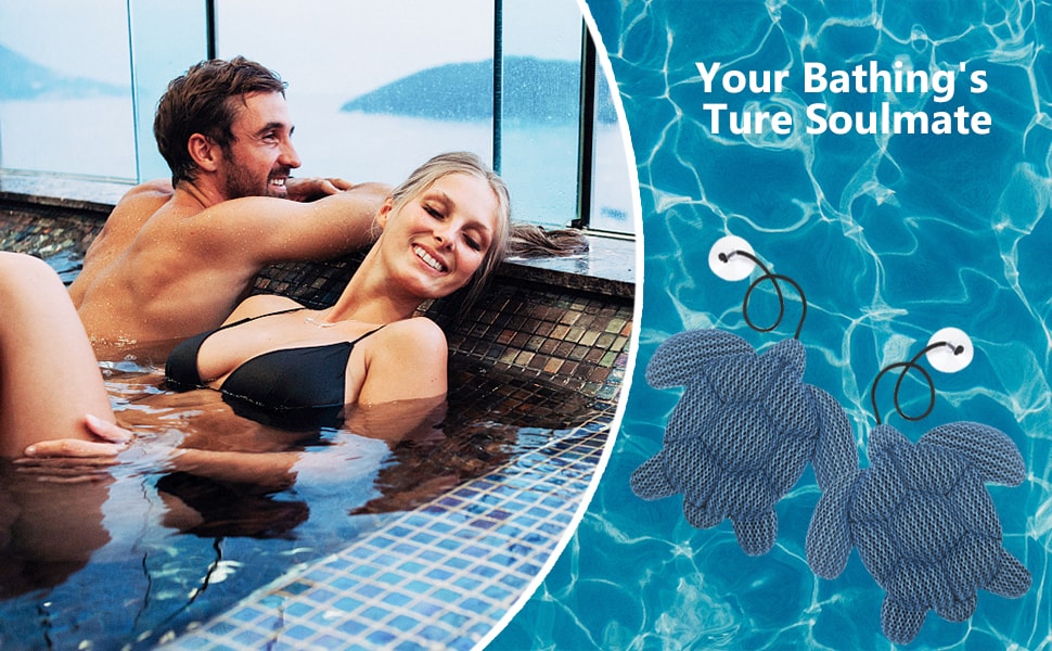 ANSLCA Hot Tub Scum Absorber, 2 Pack Scum Turtle Hot Tub Cleaner Hot Tub Sponges to Soak up Oils- Must Have Hot Tub Accessories for Adults Hot Tub Scum Sponge- Keeps Your Hot Tub Water Clean and Clear